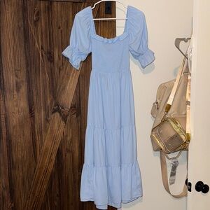 Vine & Love Light Blue Long Sleeve Dress